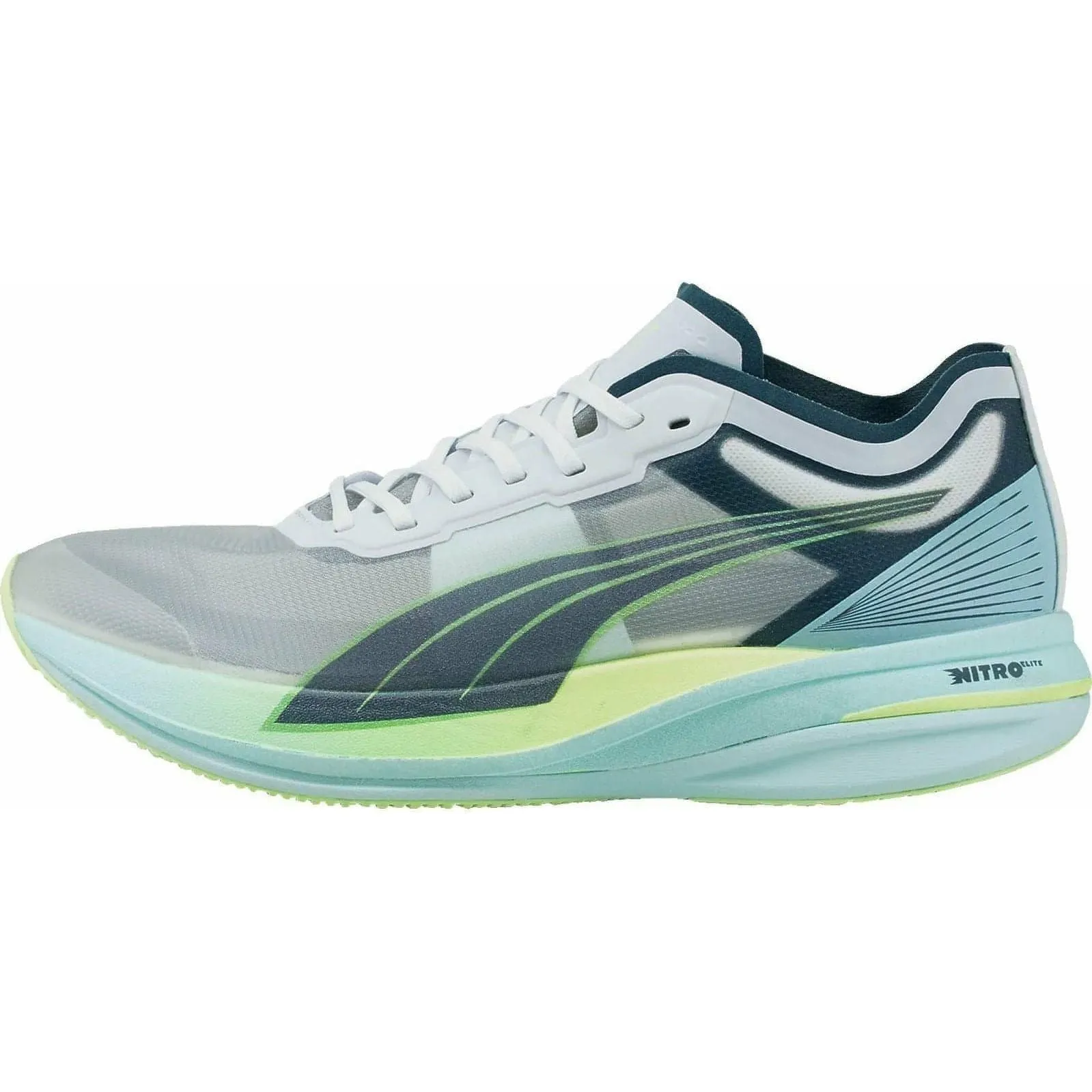 Puma Deviate Nitro Elite Racer Herren Laufschuhe - Weiß
