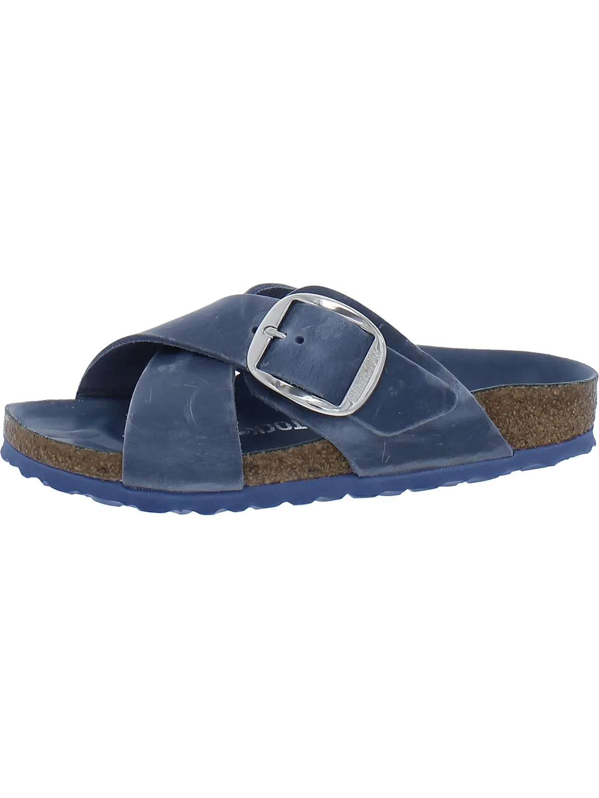 Siena Big Buckle Damen Ledersandalen mit Ölfinish und Riemchen