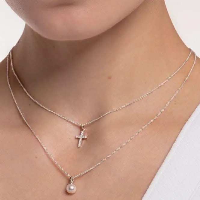Silberne Perlenkette 45cm KE2076-082-14-L45v Thomas Sabo Ketten