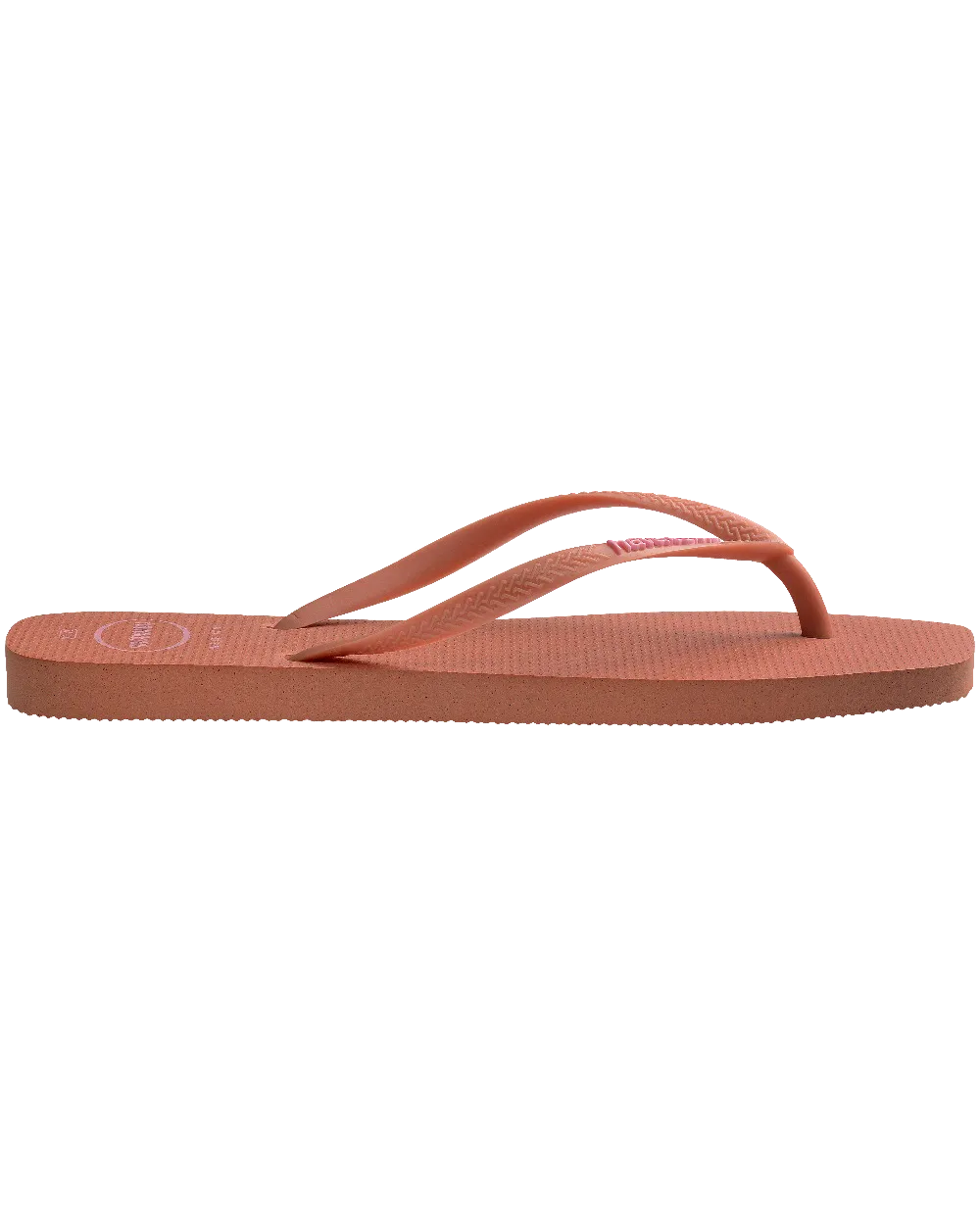 Slim Square Logo Pop-Up Flip-Flops in Rosa Lehm