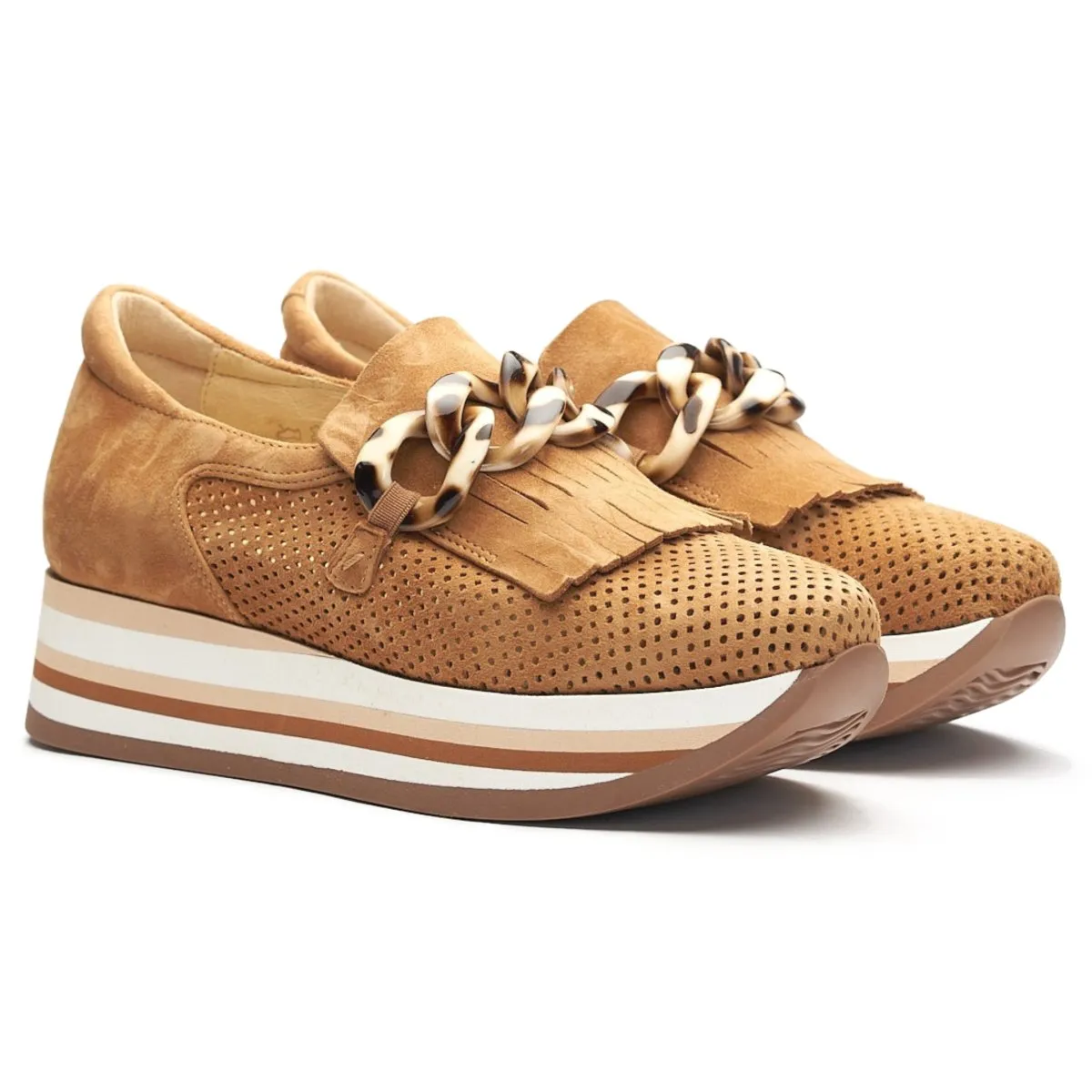 Softwaves Damen Caddie Cognac Wildleder