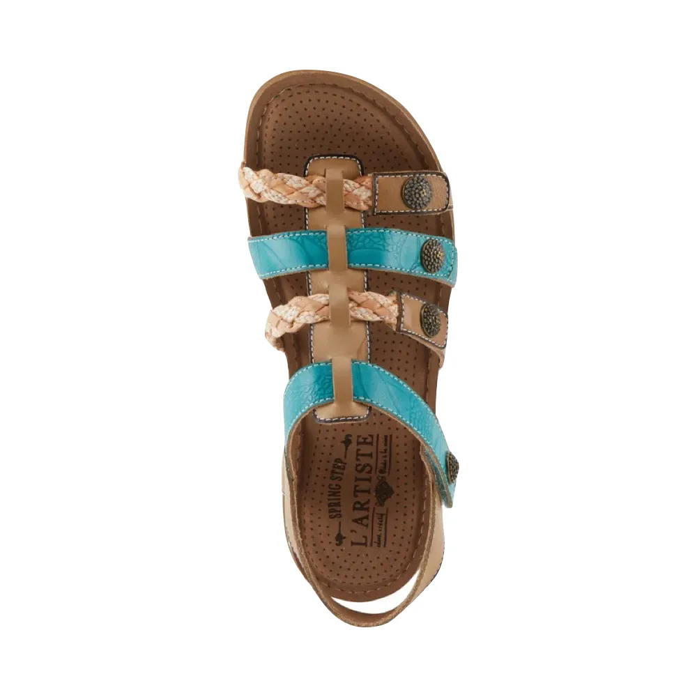 Spring Step Damen Delila Sandale in Blau Multi