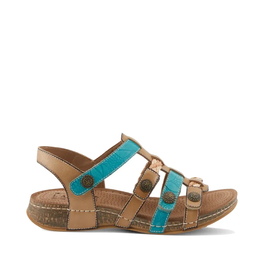 Spring Step Damen Delila Sandale in Blau Multi