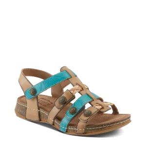Spring Step Damen Delila Sandale in Blau Multi
