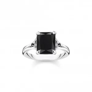 Sterling Silber Schwarz Stein Ring TR2297-641-11 Thomas Sabo Ringe