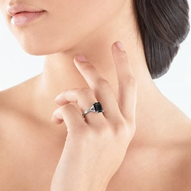 Sterling Silber Schwarz Stein Ring TR2297-641-11 Thomas Sabo Ringe