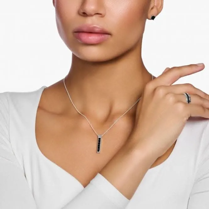 Sterling Silber Halskette mit schwarzen Steinen KE2113-643-11 Thomas Sabo Halsketten