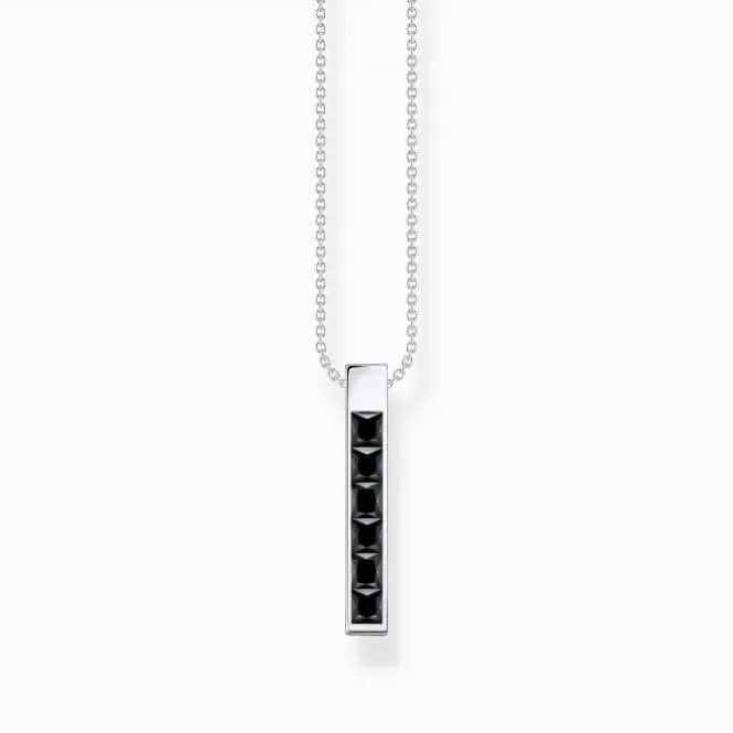 Sterling Silber Halskette mit schwarzen Steinen KE2113-643-11 Thomas Sabo Halsketten