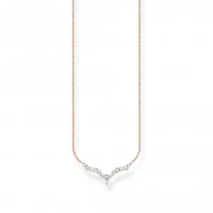 Sterling Silber Roségold plattiert Eiskristall Halskette KE2172-416-14-L45V Thomas Sabo Halsketten