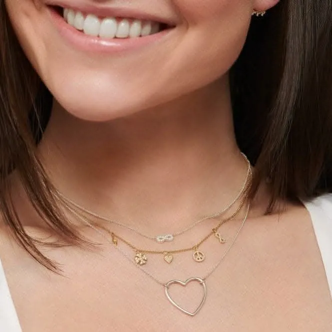 Sterling Silber Weiß Unendlichkeitskette KE2124-051-14-L45V Thomas Sabo Ketten