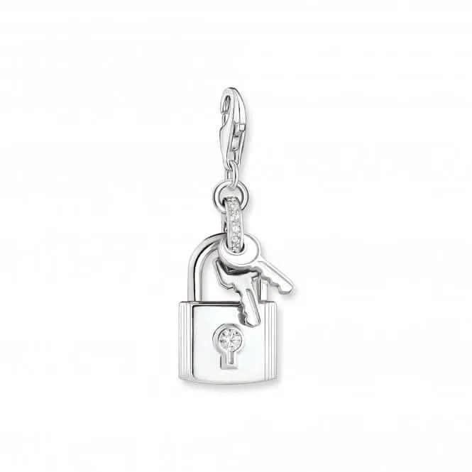 Sterling Silber Weißes Vorhängeschloss-Anhänger 1875-051-14 Thomas Sabo Sammelbare Charms
