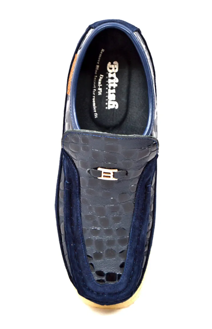 Stone by British Collection - Lederschuh & Wildlederschuh mit Bleich-Crepe-Sohle