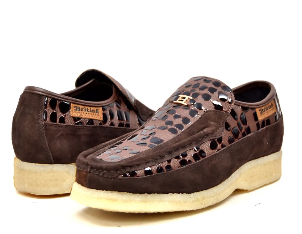 Stone by British Collection - Lederschuh & Wildlederschuh mit Bleich-Crepe-Sohle