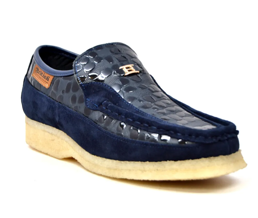 Stone by British Collection - Lederschuh & Wildlederschuh mit Bleich-Crepe-Sohle