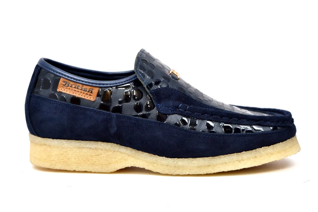 Stone by British Collection - Lederschuh & Wildlederschuh mit Bleich-Crepe-Sohle