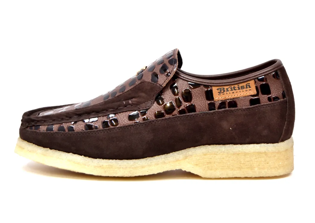 Stone by British Collection - Lederschuh & Wildlederschuh mit Bleich-Crepe-Sohle