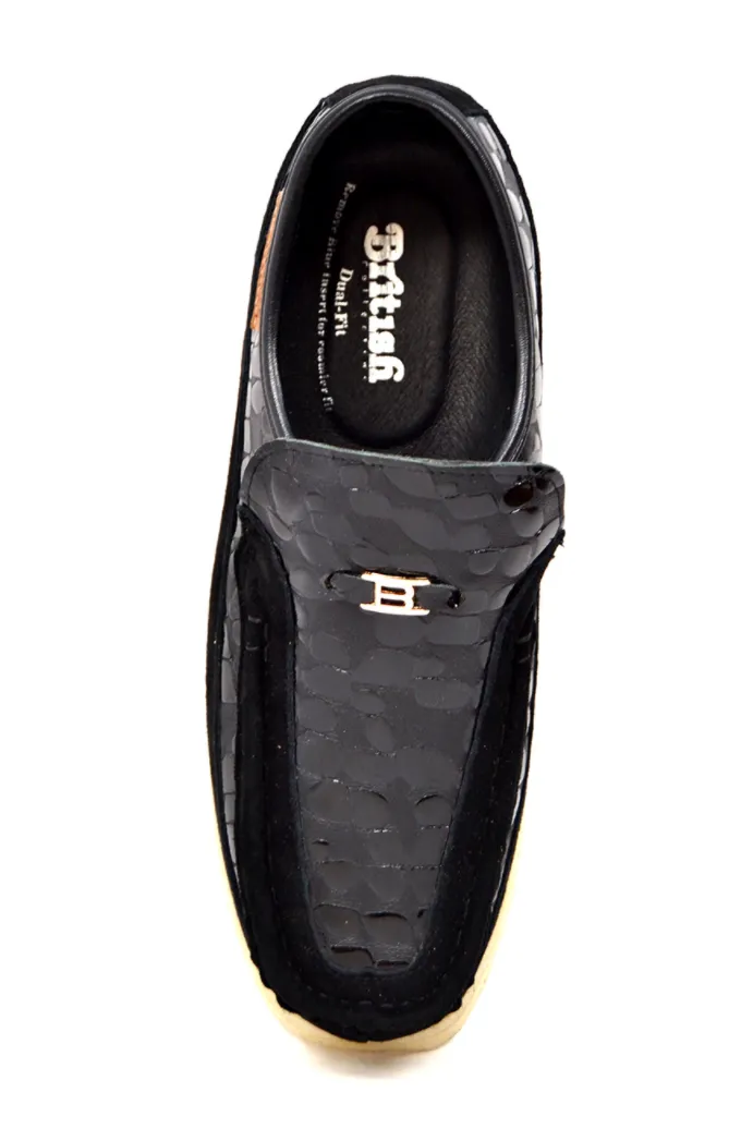 Stone by British Collection - Lederschuh & Wildlederschuh mit Bleich-Crepe-Sohle
