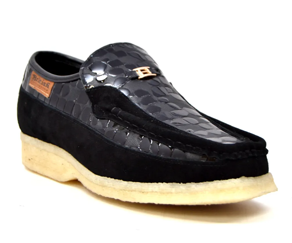 Stone by British Collection - Lederschuh & Wildlederschuh mit Bleich-Crepe-Sohle