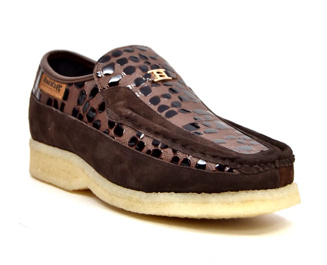 Stone by British Collection - Lederschuh & Wildlederschuh mit Bleich-Crepe-Sohle
