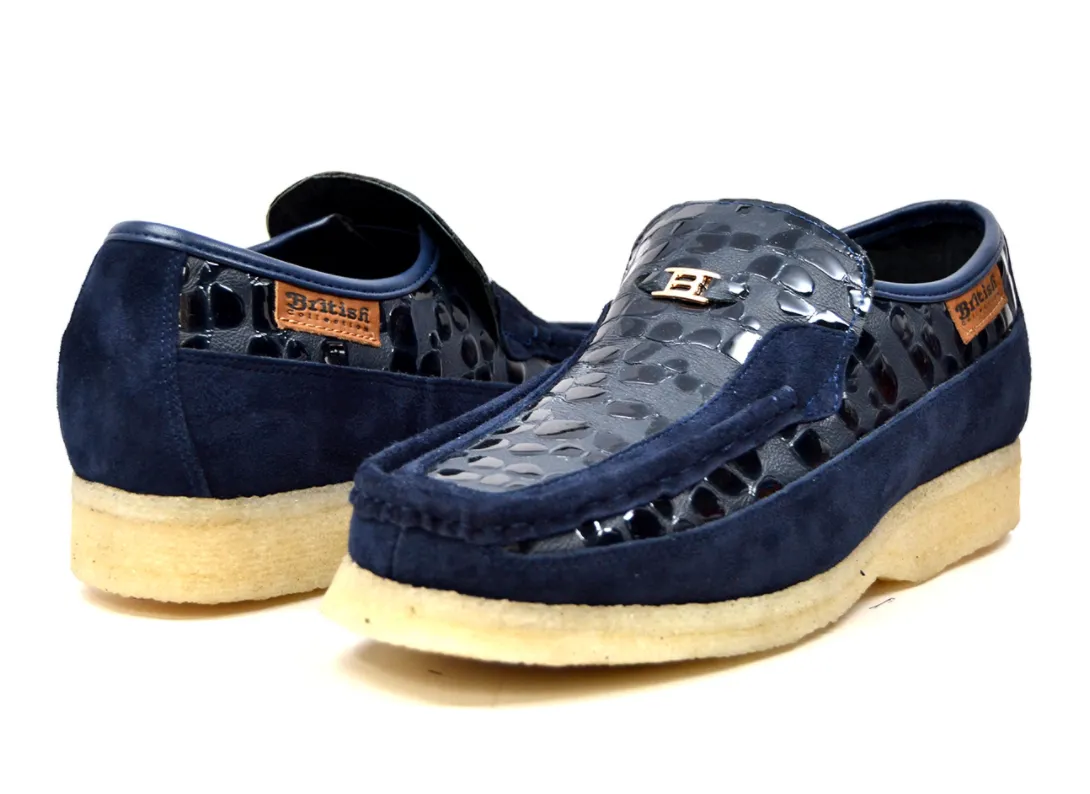 Stone by British Collection - Lederschuh & Wildlederschuh mit Bleich-Crepe-Sohle