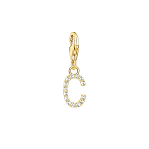 Thomas Sabo Schmuck Thomas Sabo Charmista vergoldetes Sterling Silber Buchstabe C Anhänger