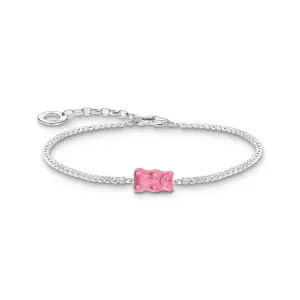 Thomas Sabo Damenarmbänder Armband mit Roségoldbär und Steinen