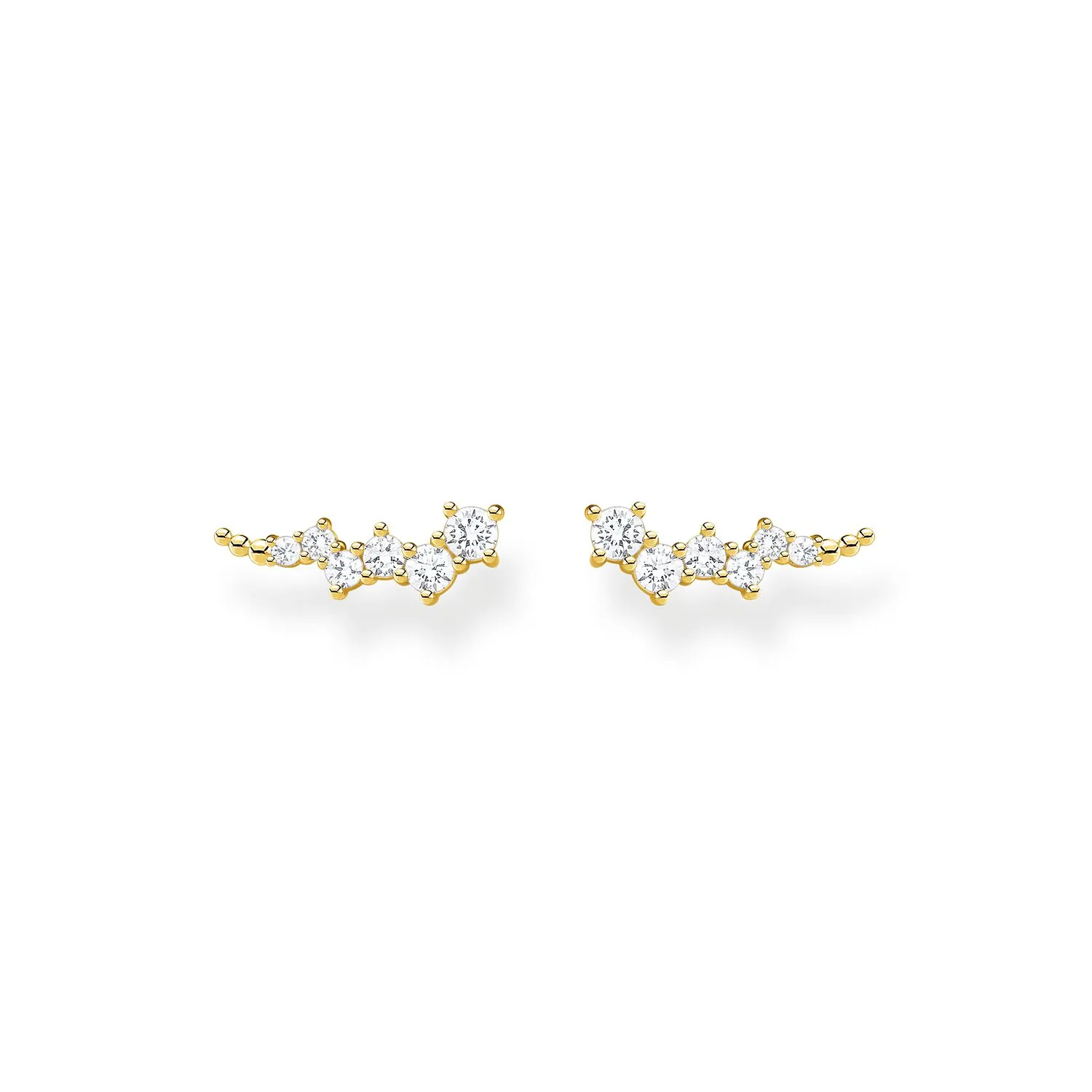 Thomas Sabo Damen Ohrringe Ear Climber mit weißen Steinen