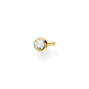 Thomas Sabo Damen Ohrringe Ohrstecker mit weißem Stein (Einzelstück)