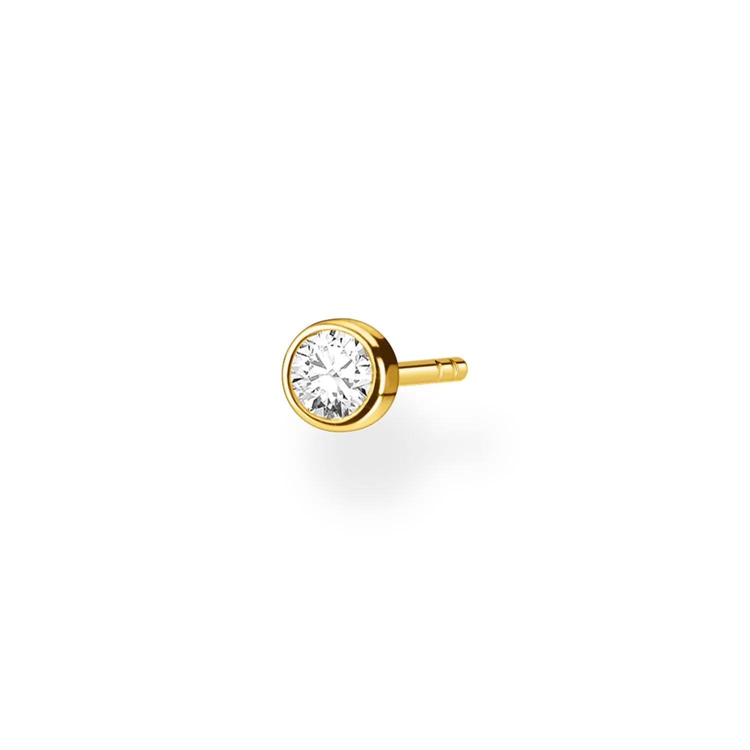 Thomas Sabo Damen Ohrringe Ohrstecker mit weißem Stein (Einzelstück)