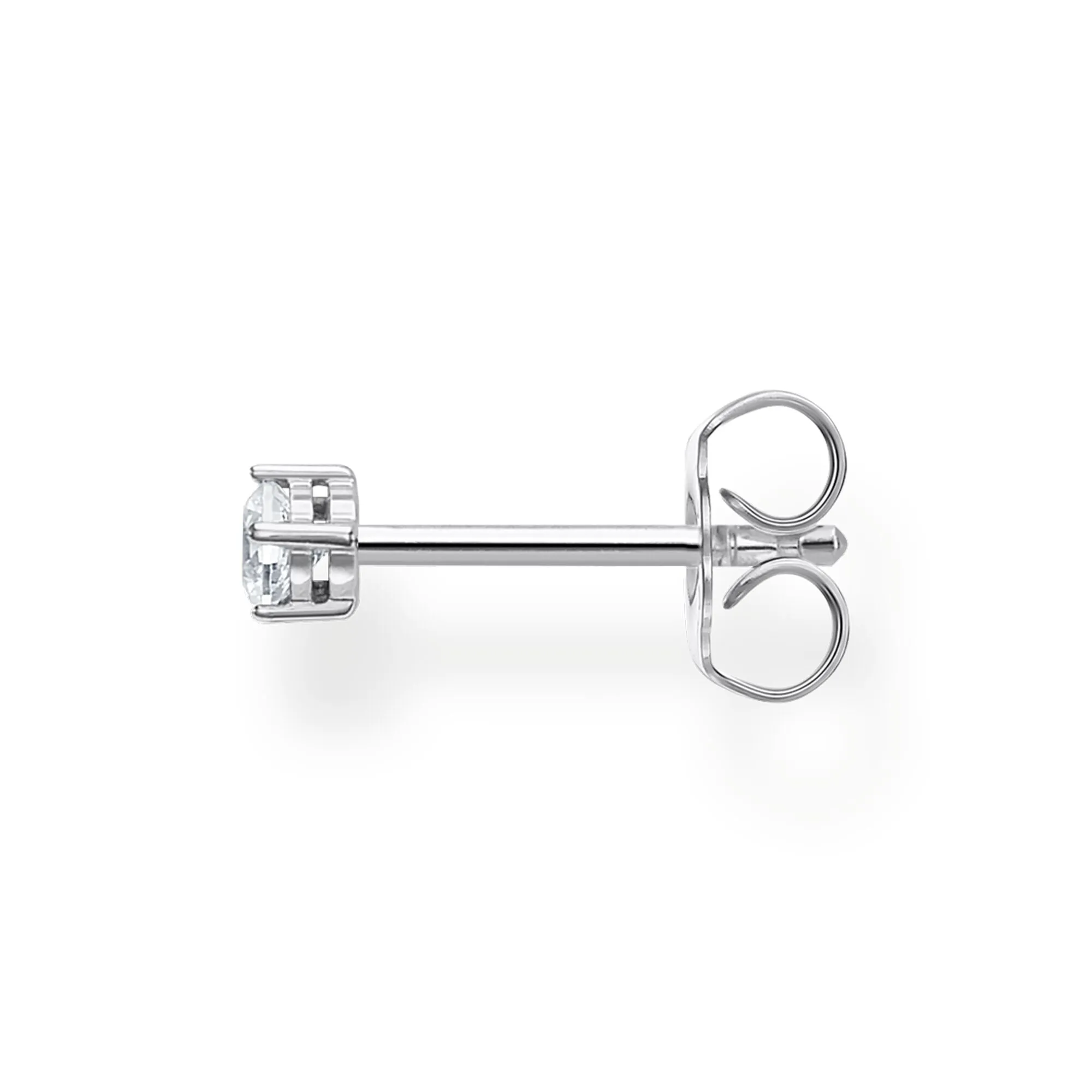 Thomas Sabo Damen Ohrringe Ohrstecker mit weißem Stein (Einzelstück)