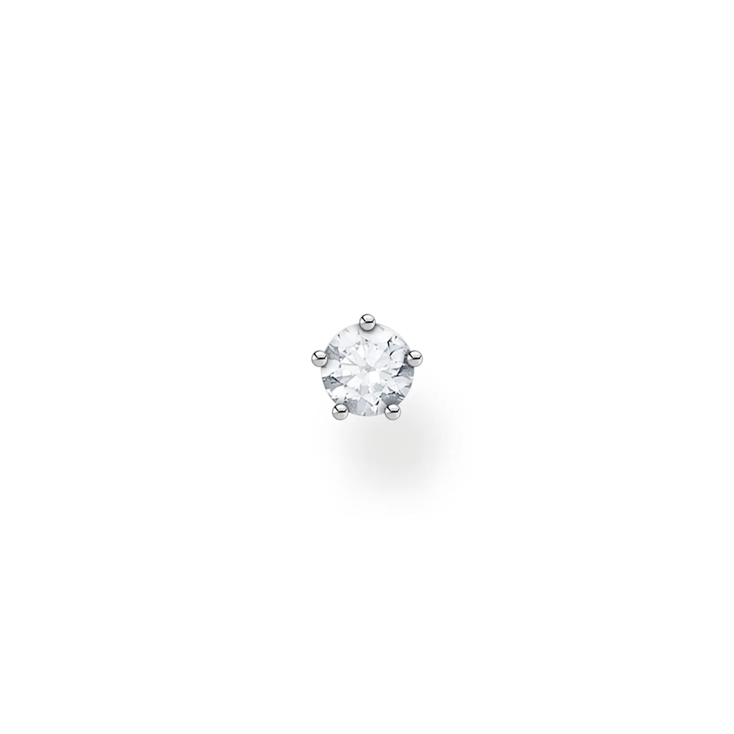 Thomas Sabo Damen Ohrringe Ohrstecker mit weißem Stein (Einzelstück)