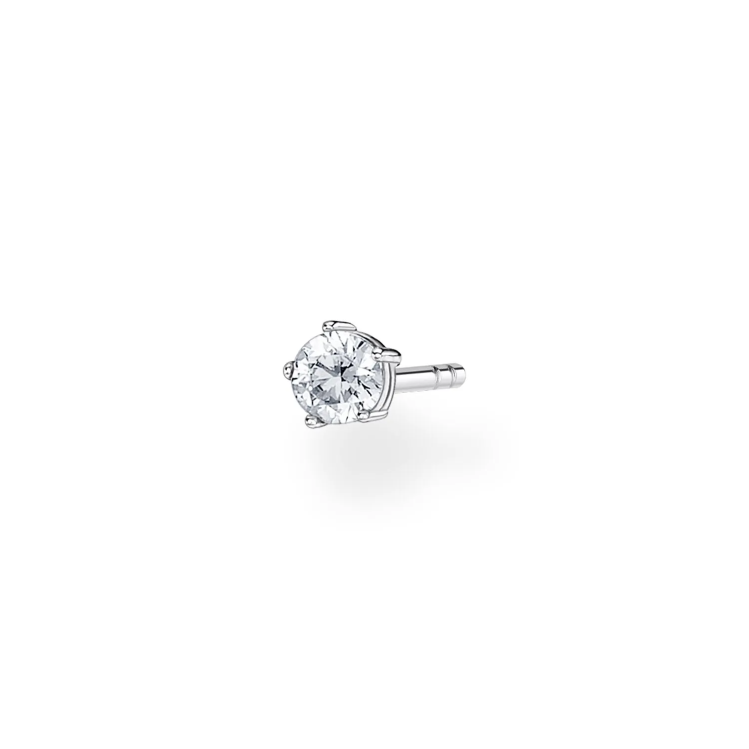 Thomas Sabo Damen Ohrringe Ohrstecker mit weißem Stein (Einzelstück)