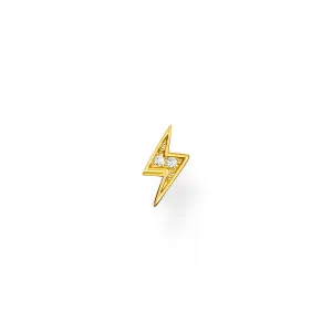 Thomas Sabo Damen Ohrringe Einzelner Ohrstecker Blitz Gold