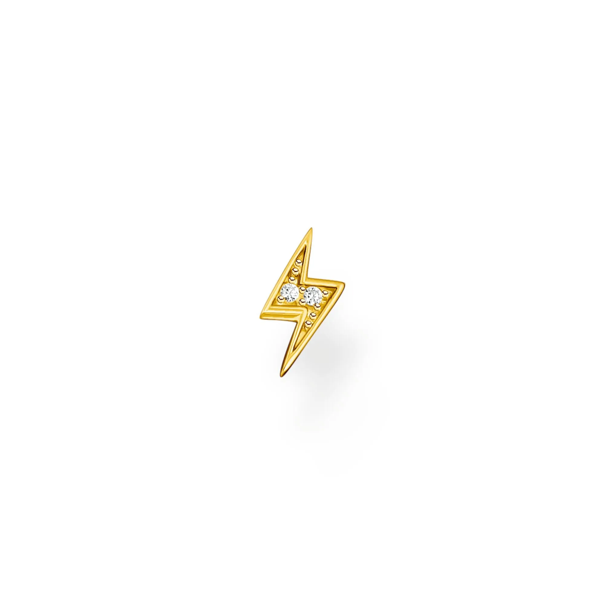 Thomas Sabo Damen Ohrringe Einzelner Ohrstecker Blitz Gold