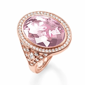 Thomas Sabo Pink Corundum Eternity of Love Rose Gold Ring TR2022-633-9