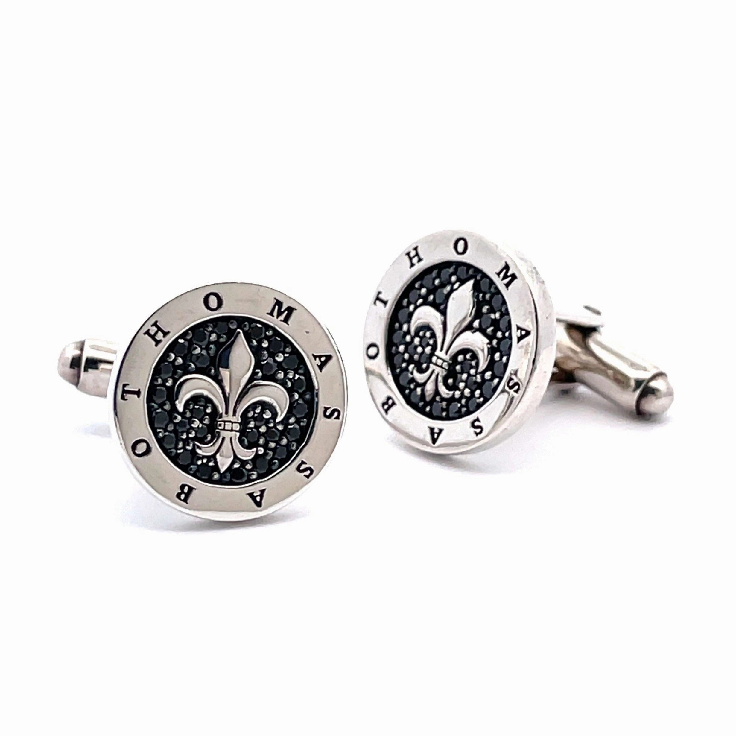 Thomas Sabo Silver Pave CZ Round Cufflinks