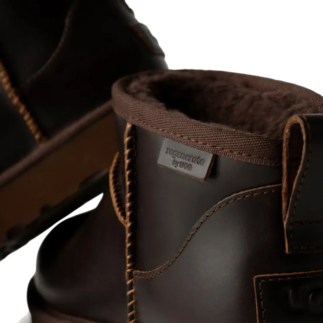 UGG Damen Classic Ultra Mini Leder Regenstiefel Ironwood