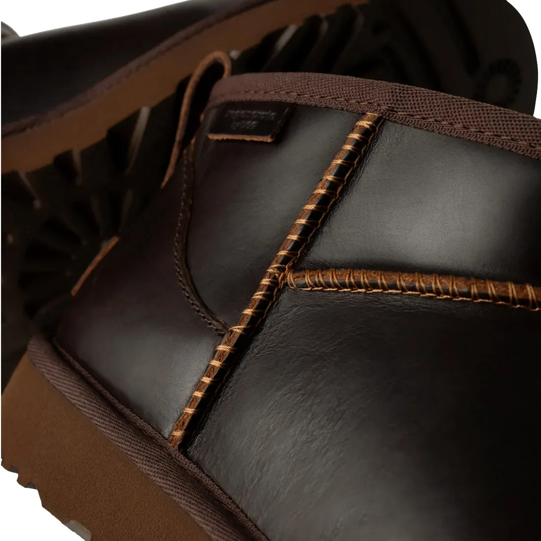 UGG Damen Classic Ultra Mini Leder Regenstiefel Ironwood