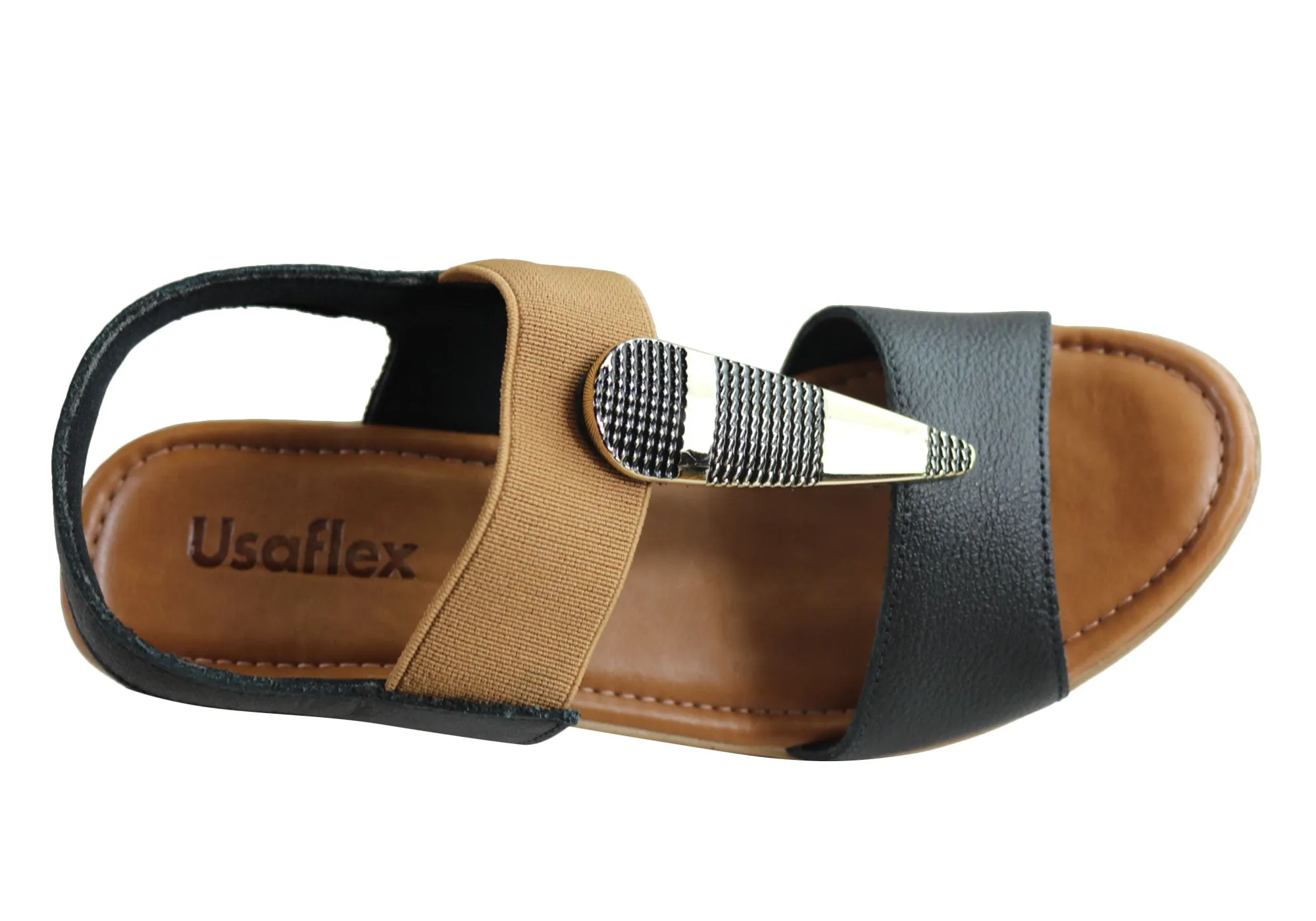 Usaflex Analise Damen Komfort Keil-Sandalen mit Polsterung Hergestellt in Brasilien Usaflex Schuhe