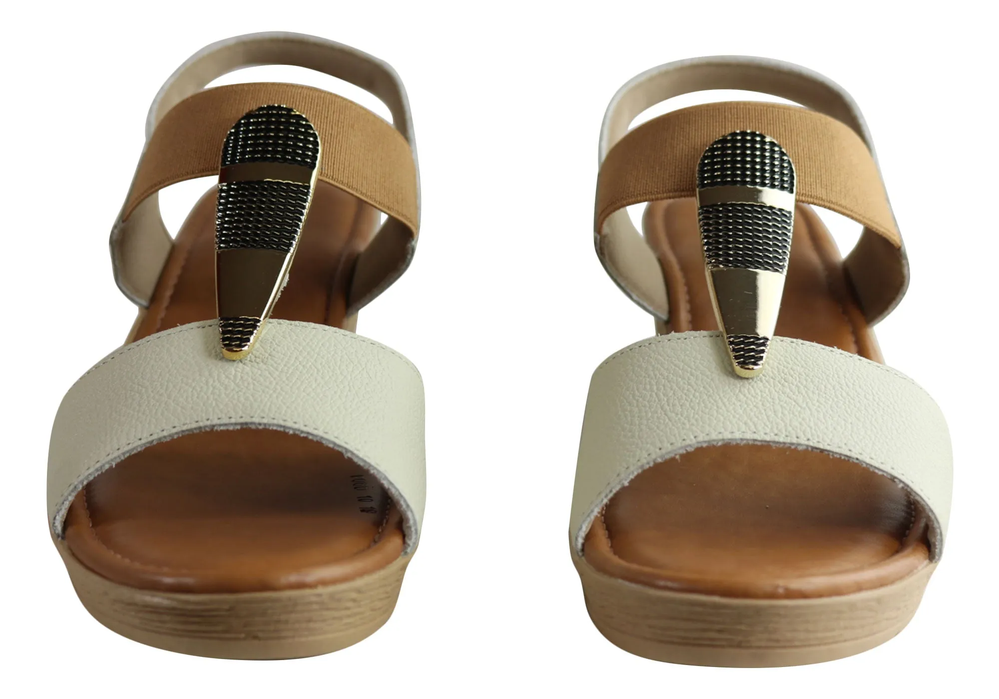 Usaflex Analise Damen Komfort Keil-Sandalen mit Polsterung Hergestellt in Brasilien Usaflex Schuhe