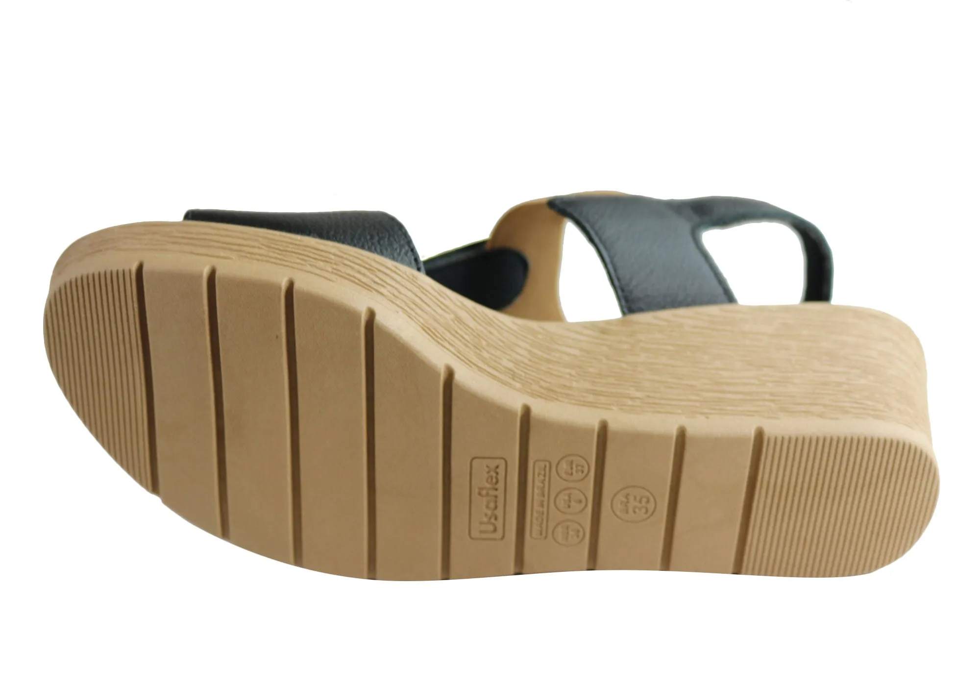 Usaflex Analise Damen Komfort Keil-Sandalen mit Polsterung Hergestellt in Brasilien Usaflex Schuhe