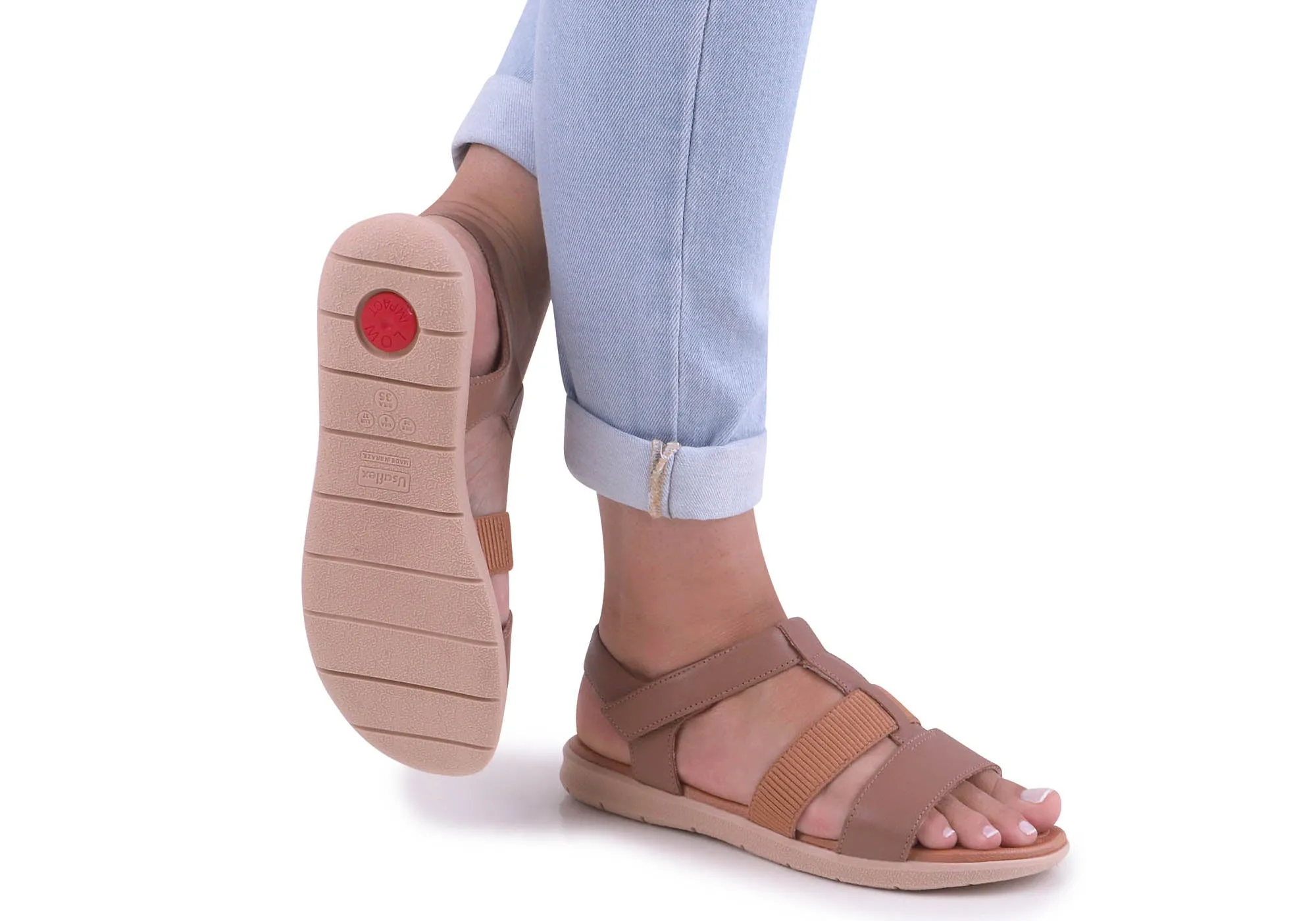 Usaflex Arwen Damen Bequeme Ledersandalen Hergestellt In Brasilien Usaflex Schuhe