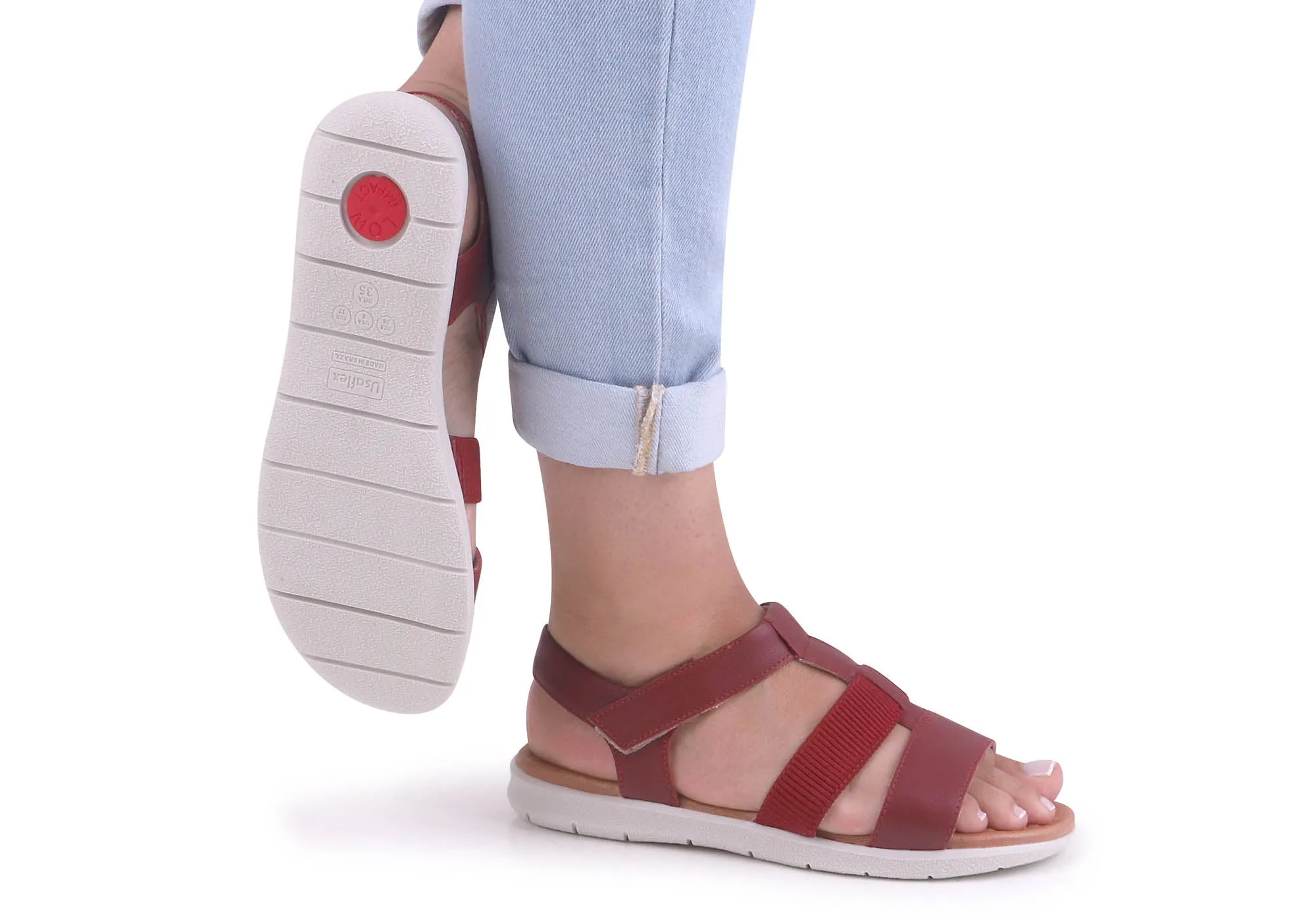 Usaflex Arwen Damen Bequeme Ledersandalen Hergestellt In Brasilien Usaflex Schuhe