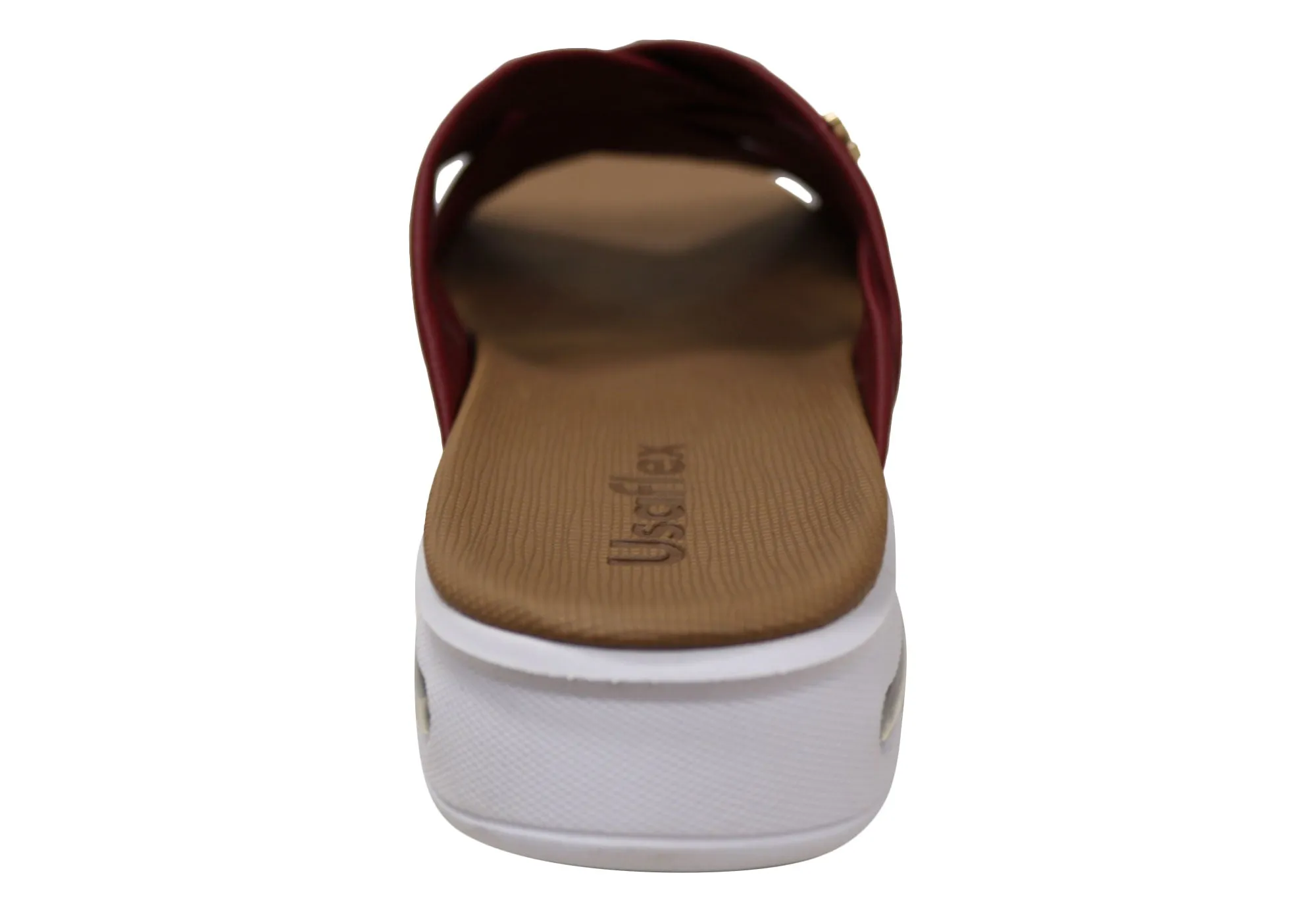 Usaflex Asta Damen Comfort Leder Slides Sandalen Hergestellt in Brasilien Usaflex Schuhe