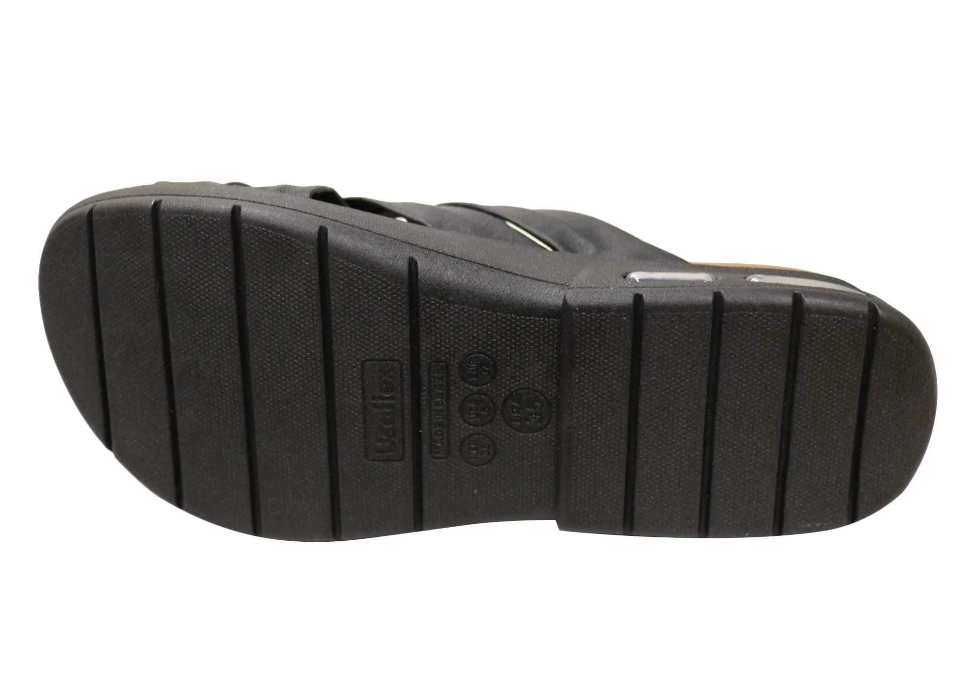 Usaflex Asta Damen Comfort Leder Slides Sandalen Hergestellt in Brasilien Usaflex Schuhe
