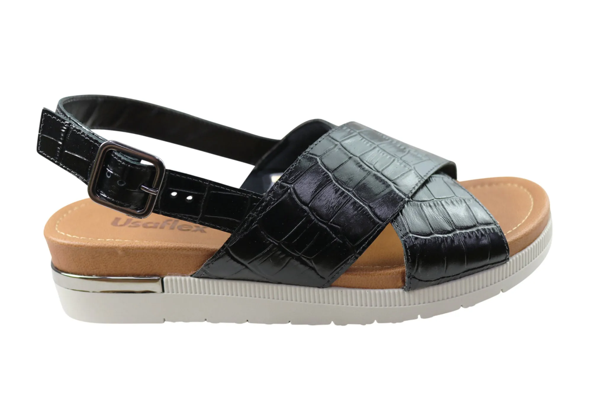 Usaflex Breeza Damen Bequeme Ledersandalen Hergestellt In Brasilien Usaflex Schuhe