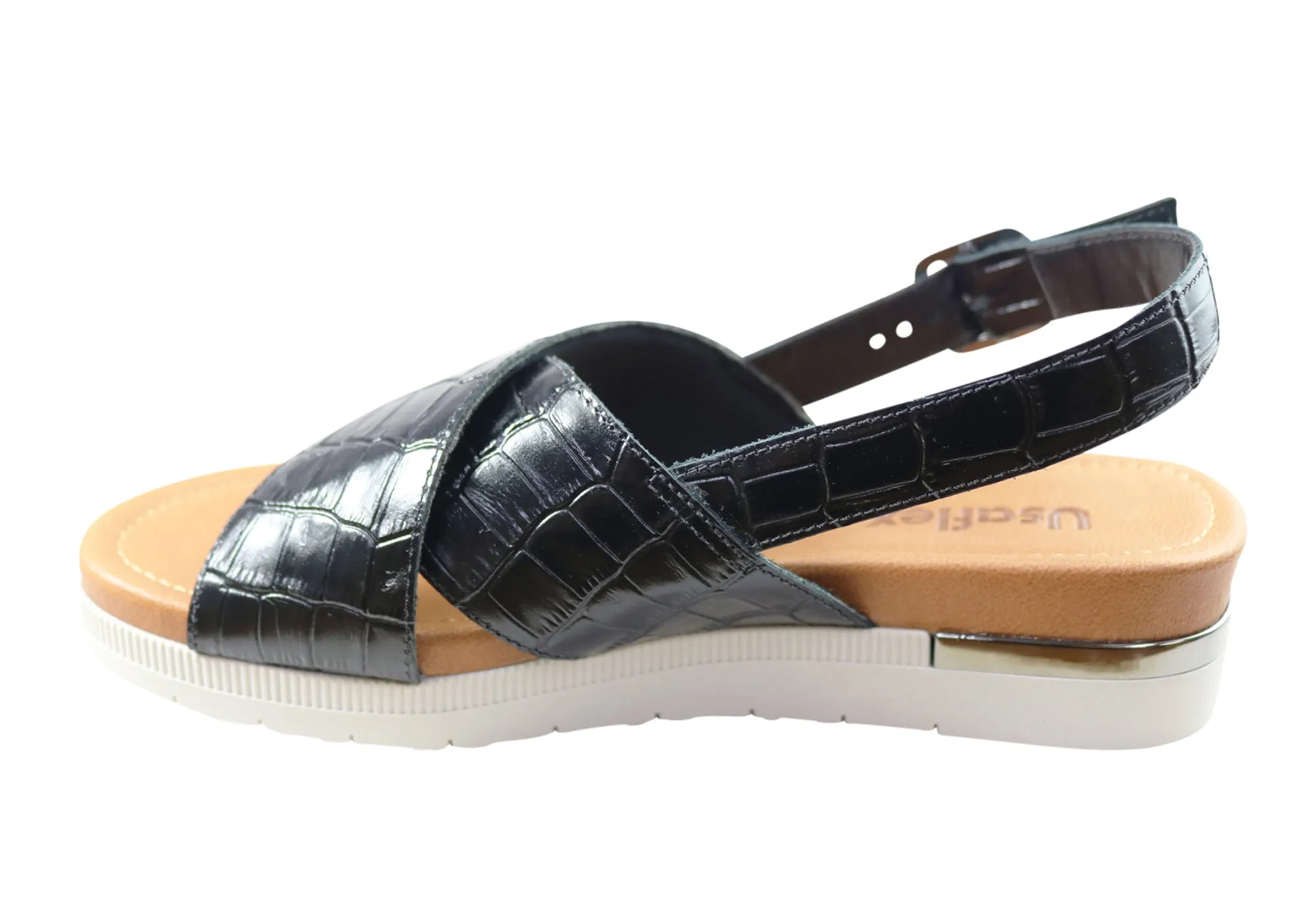 Usaflex Breeza Damen Bequeme Ledersandalen Hergestellt In Brasilien Usaflex Schuhe