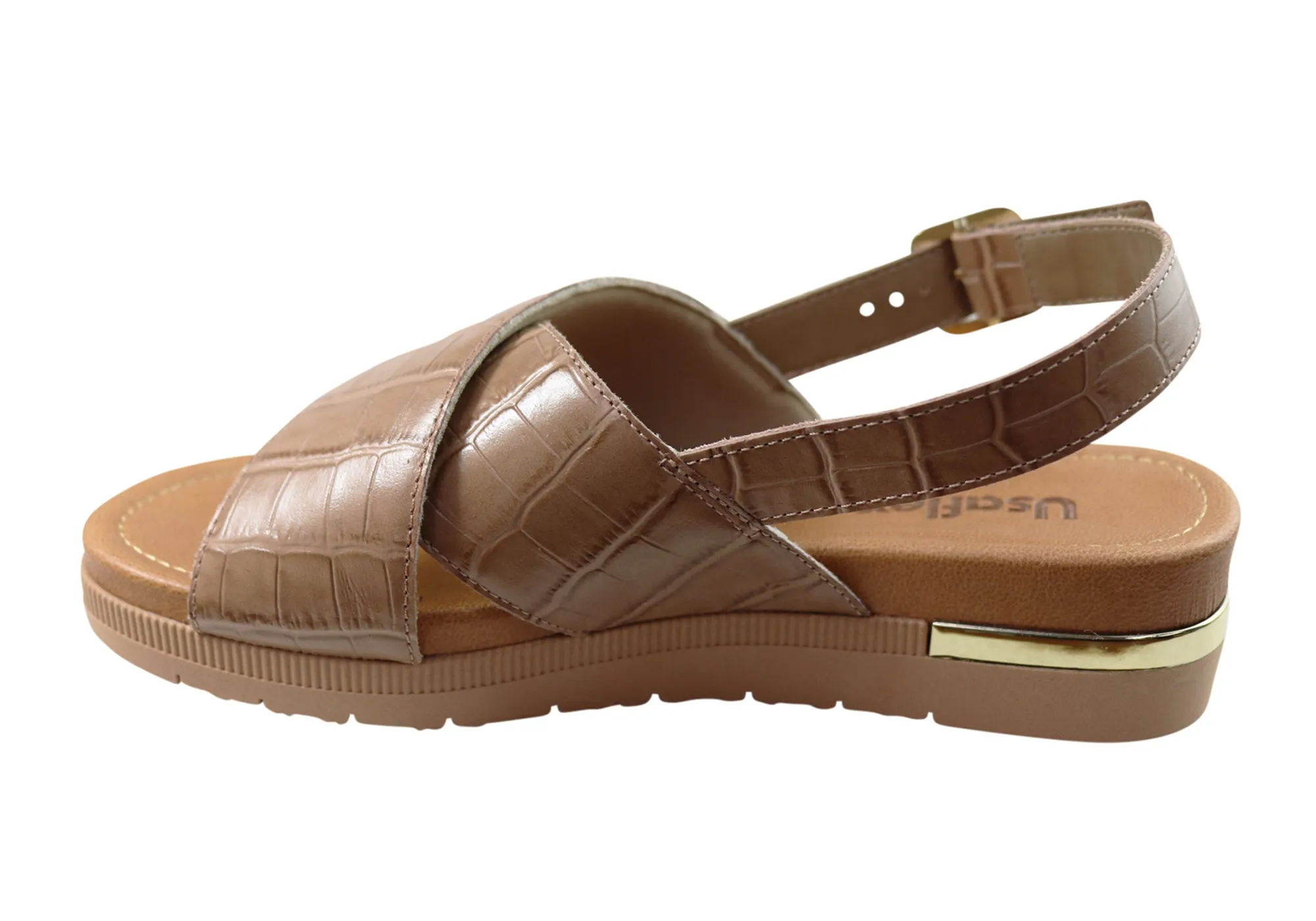 Usaflex Breeza Damen Bequeme Ledersandalen Hergestellt In Brasilien Usaflex Schuhe