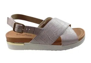 Usaflex Breeza Damen Bequeme Ledersandalen Hergestellt In Brasilien Usaflex Schuhe