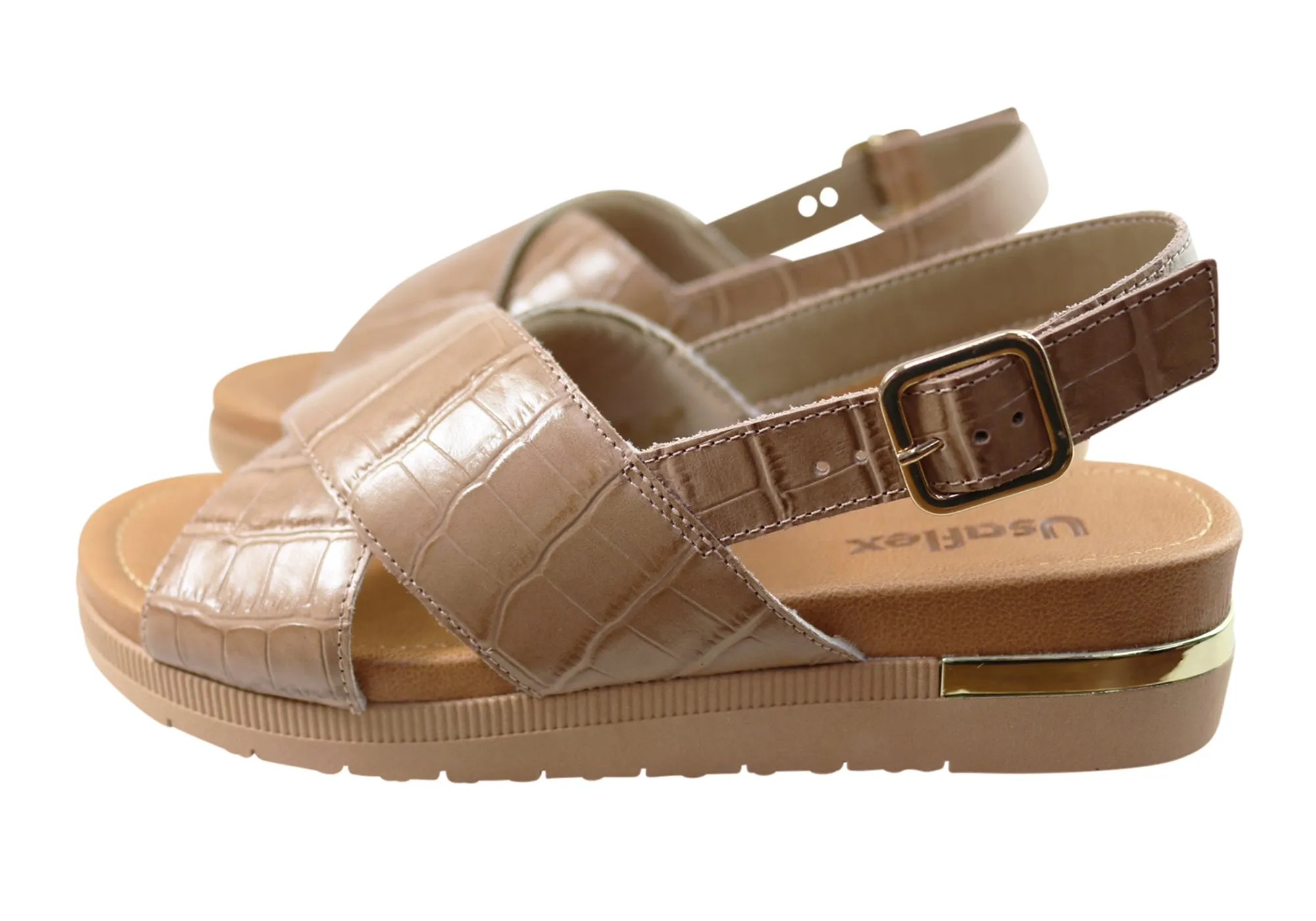 Usaflex Breeza Damen Bequeme Ledersandalen Hergestellt In Brasilien Usaflex Schuhe
